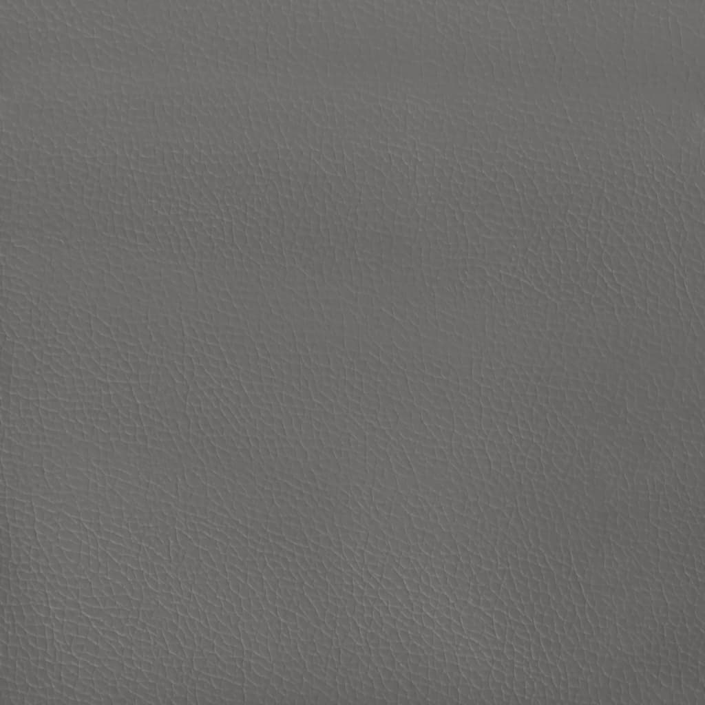 vidaXL Tête de lit à oreilles Gris 183x23x118/128 cm Similicuir