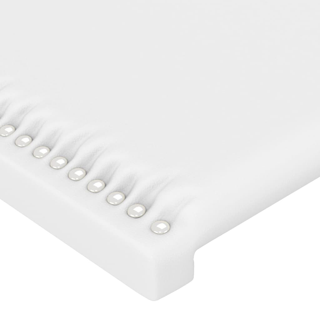 vidaXL Kopfteil mit Ohren Weiß 203x23x118/128 cm Kunstleder