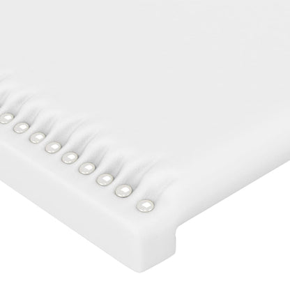 vidaXL Kopfteil mit Ohren Weiß 203x23x118/128 cm Kunstleder