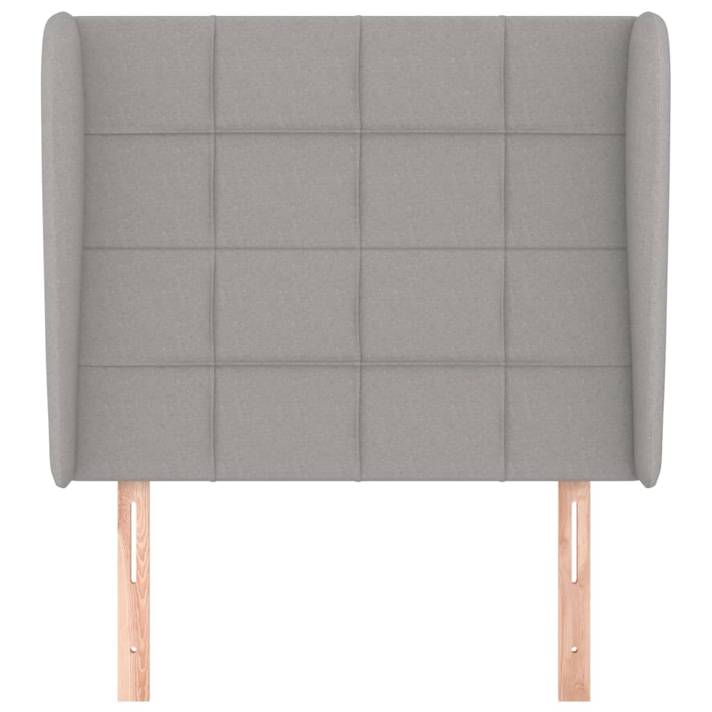 vidaXL Tête de lit avec oreilles gris clair 83x23x118/128 cm Tissu