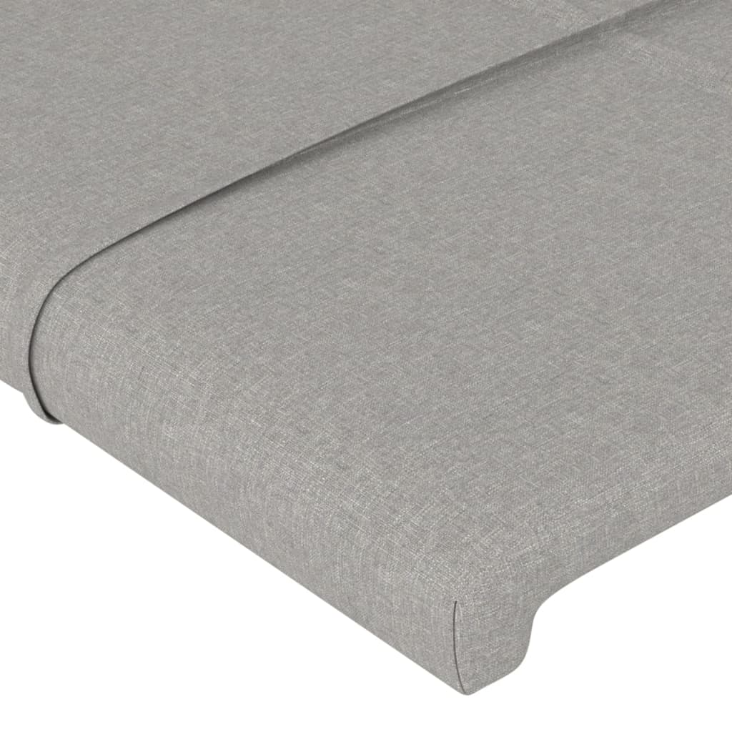 vidaXL Tête de lit avec oreilles gris clair 83x23x118/128 cm Tissu