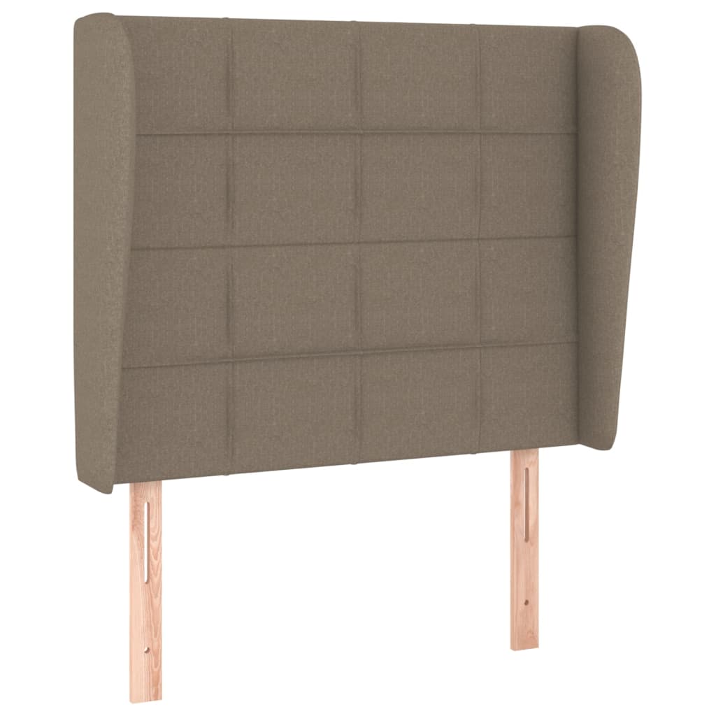 vidaXL Tête de lit à oreilles taupe 83x23x118/128 cm Tissu