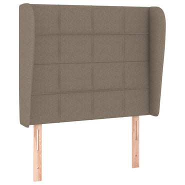 vidaXL Kopfteil mit Ohren Taupe 83x23x118/128 cm Stoff