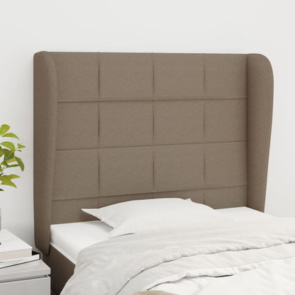 vidaXL Tête de lit à oreilles taupe 83x23x118/128 cm Tissu