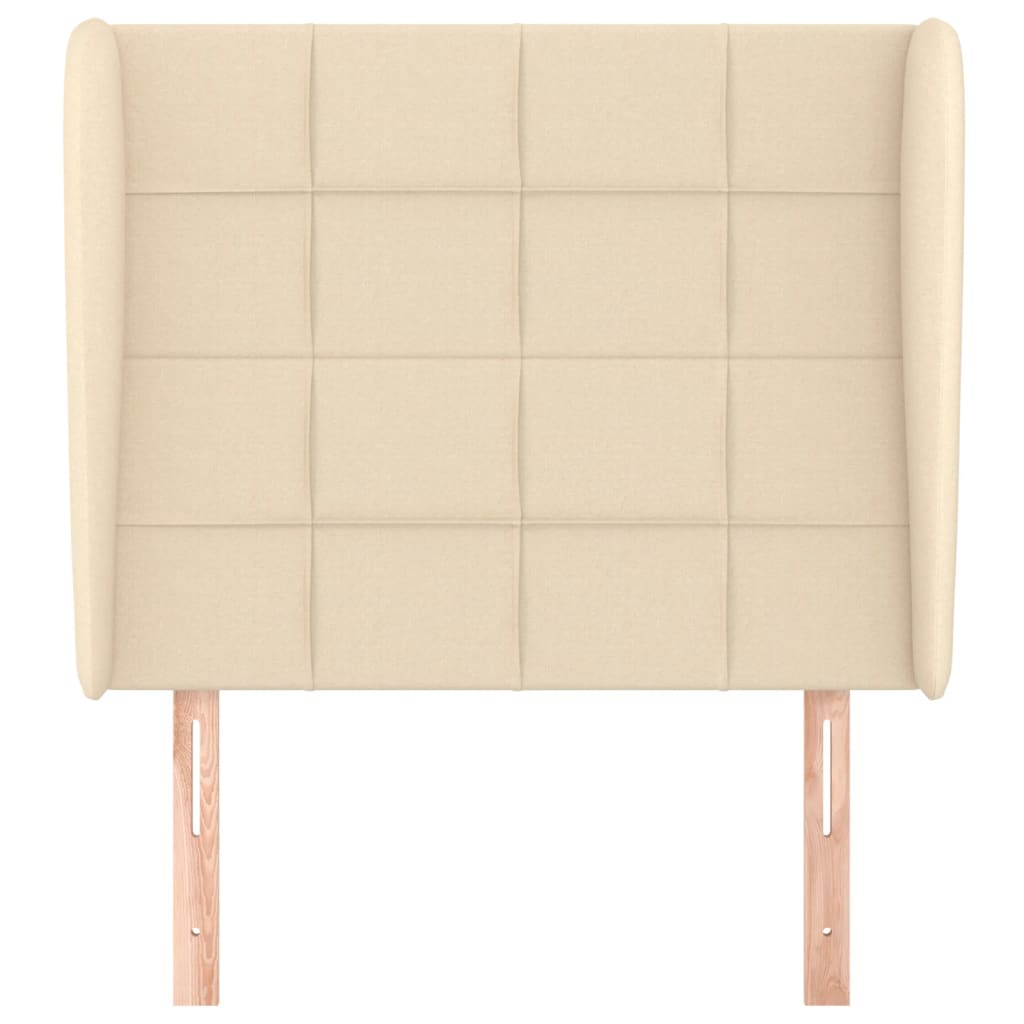 vidaXL Tête de lit à oreilles Crème 83x23x118/128 cm Tissu