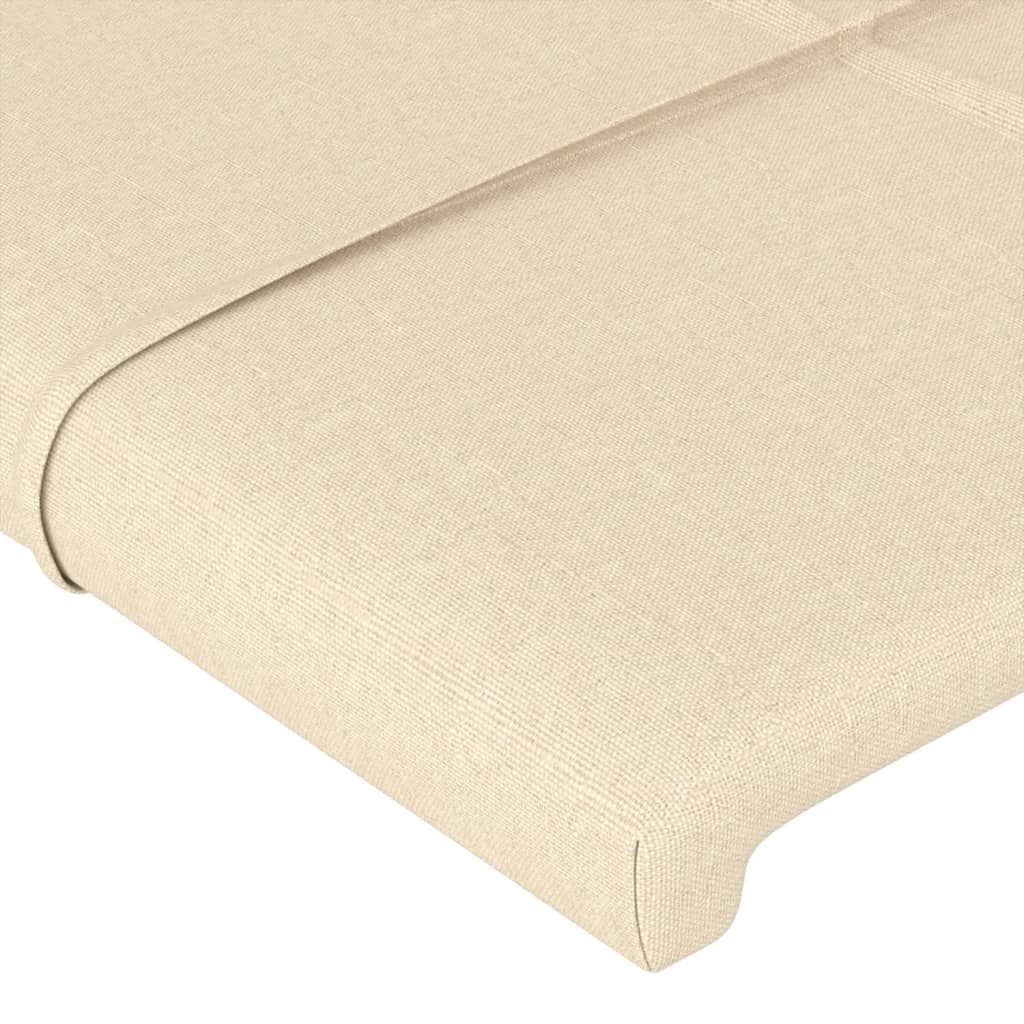 vidaXL Tête de lit à oreilles Crème 93x23x118/128 cm Tissu
