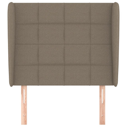 vidaXL Kopfteil mit Ohren Taupe 103x23x118/128 cm Stoff