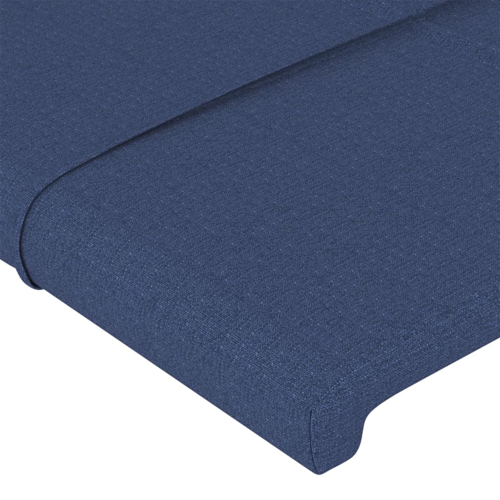 vidaXL Kopfteil mit Ohren Blau 103x23x118/128 cm Stoff