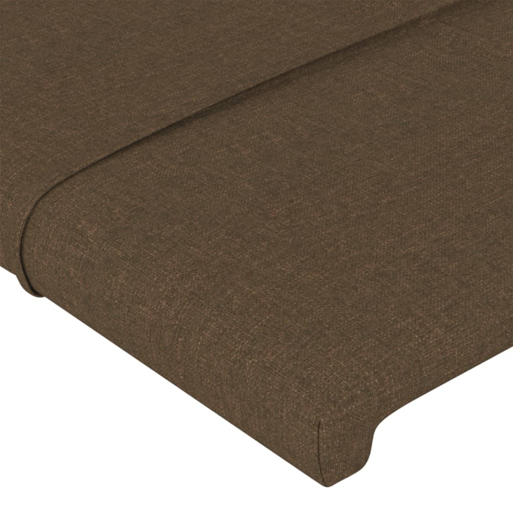 vidaXL Kopfteil mit Ohren Dunkelbraun 147x23x118/128 cm Stoff