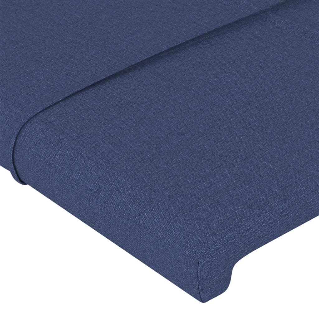 vidaXL Kopfteil mit Ohren Blau 163x23x118/128 cm Stoff