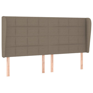 vidaXL Kopfteil mit Ohren Taupe 183x23x118/128 cm Stoff