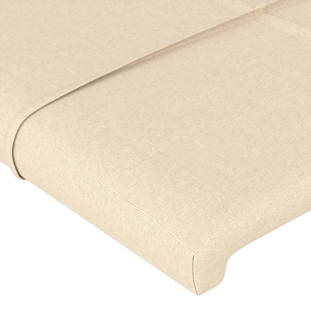 vidaXL Kopfteil mit Ohren Creme 203x23x118/128 cm Stoff