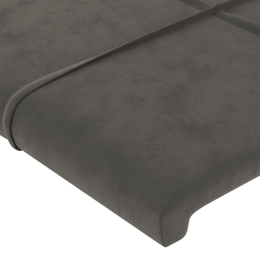 vidaXL Kopfteil mit Ohren Dunkelgrau 93x23x118/128 cm Samt