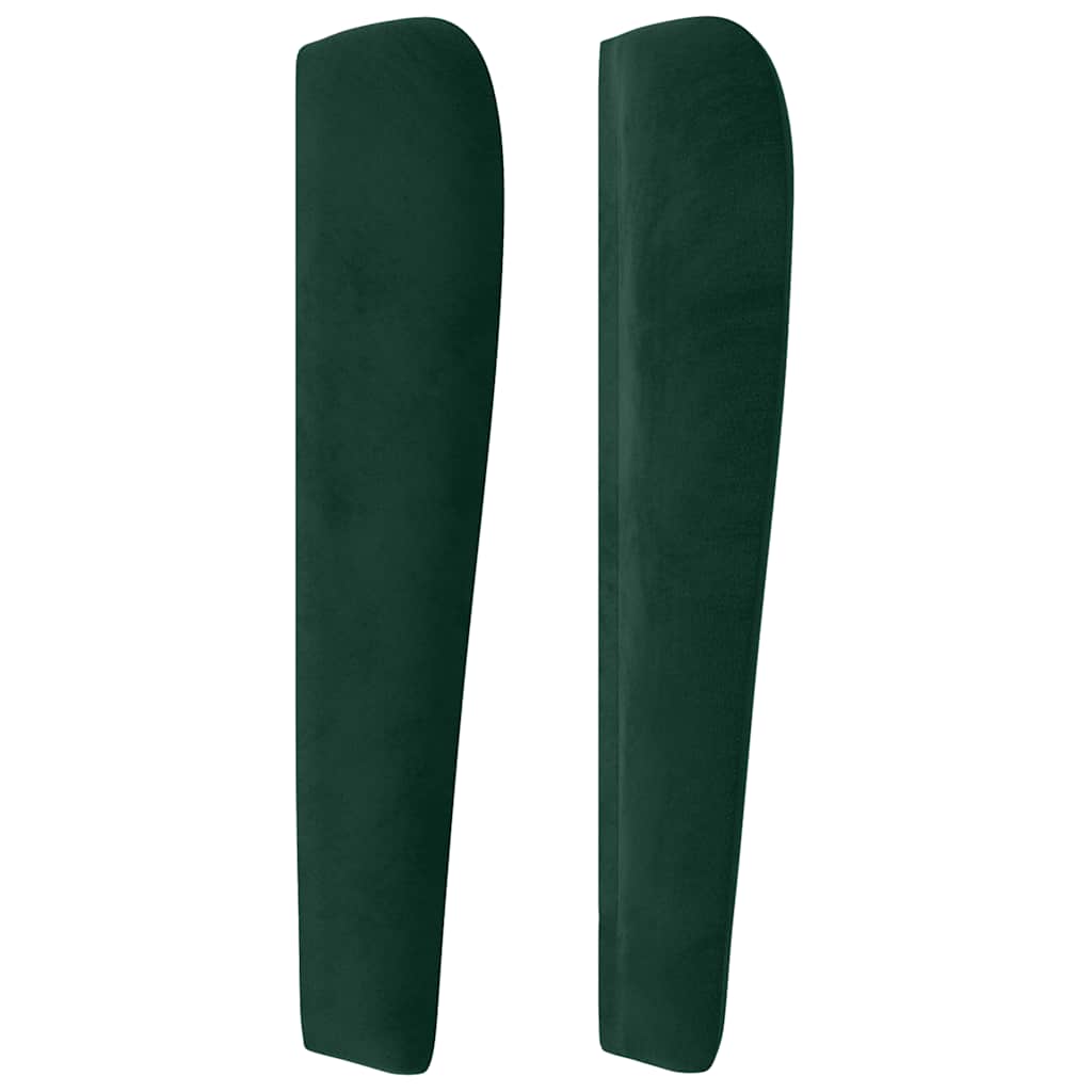 vidaXL Kopfteil mit Ohren Dunkelgrün 93x23x118/128 cm Samt