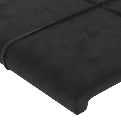vidaXL Kopfteil mit Ohren Schwarz 147x23x118/128 cm Samt