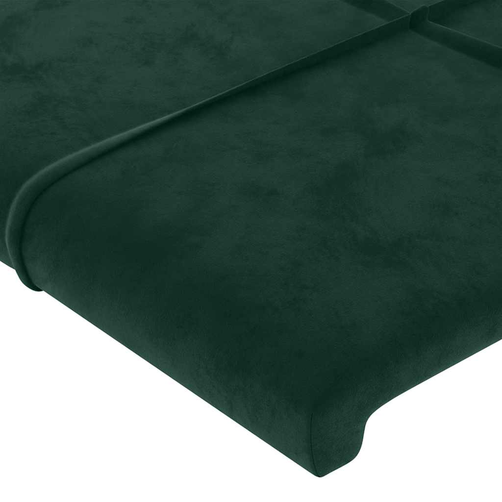 vidaXL Kopfteil mit Ohren Dunkelgrün 147x23x118/128 cm Samt
