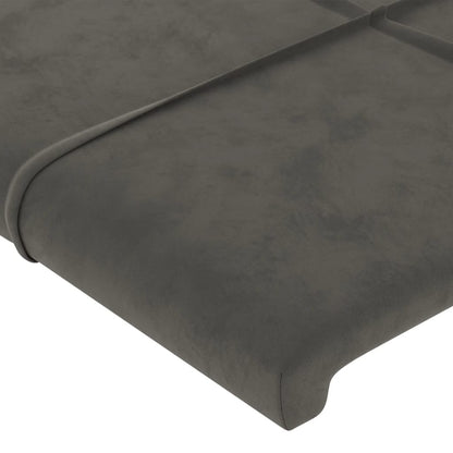 vidaXL Kopfteil mit Ohren Schwarz 163x23x118/128 cm Samt