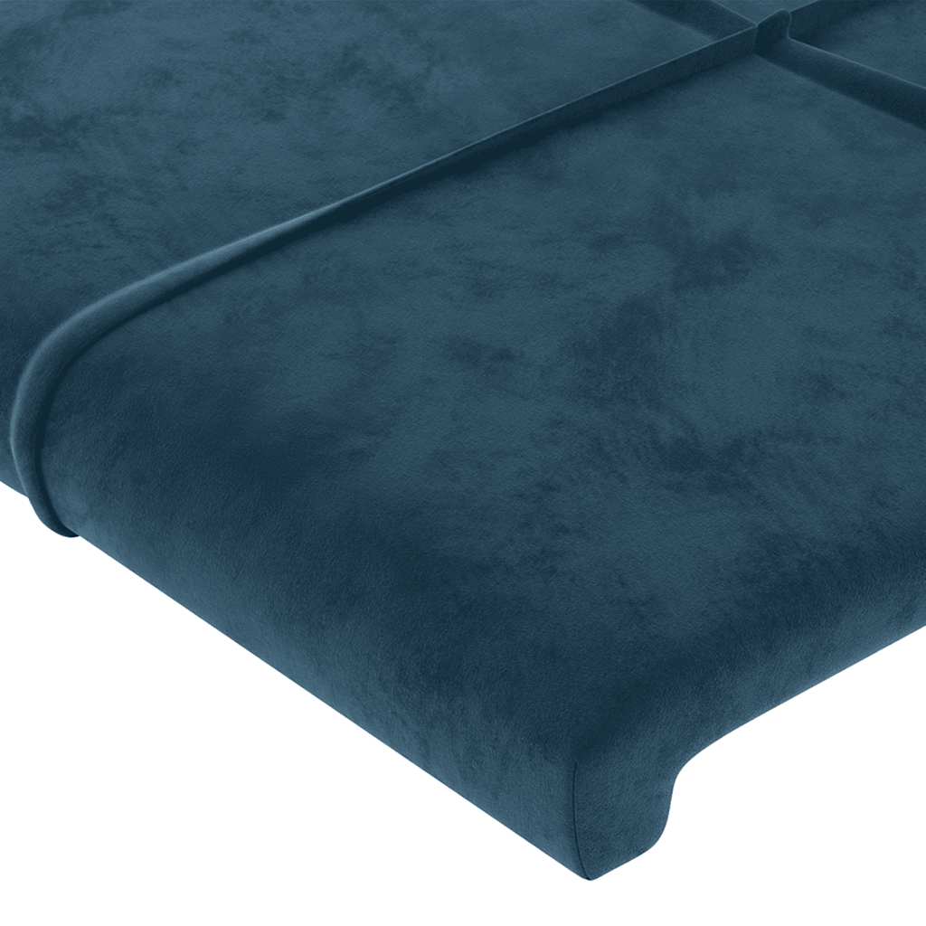 vidaXL Kopfteil mit Ohren Dunkelblau 163x23x118/128 cm Samt