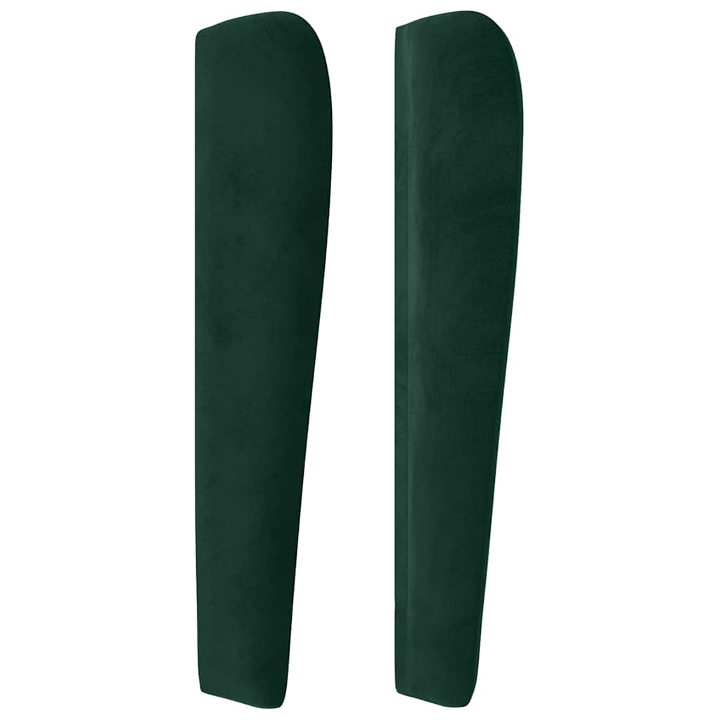 vidaXL Kopfteil mit Ohren Dunkelgrün 183x23x118/128 cm Samt