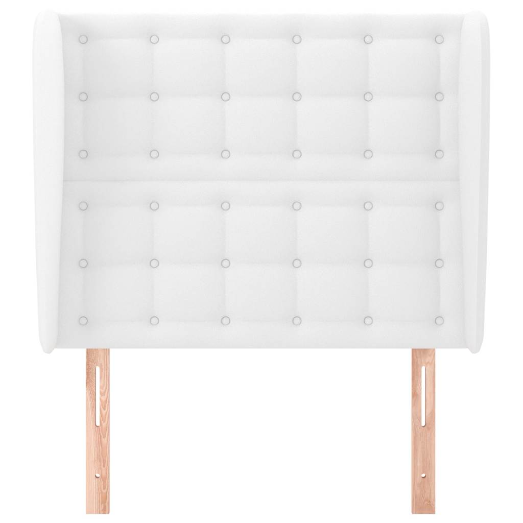 vidaXL Kopfteil mit Ohren Weiß 83x23x118/128 cm Kunstleder