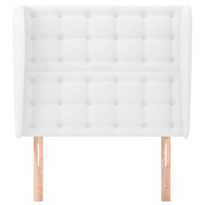 vidaXL Kopfteil mit Ohren Weiß 83x23x118/128 cm Kunstleder