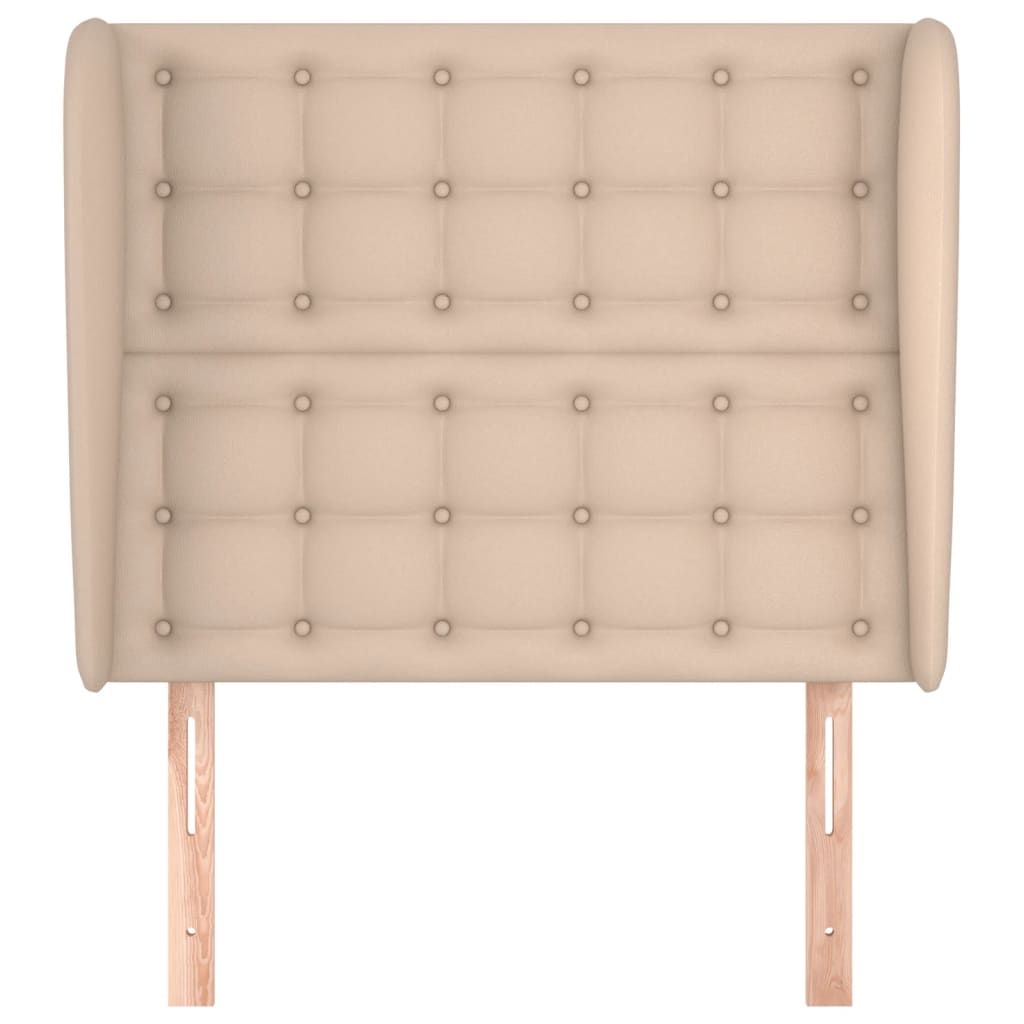 vidaXL Kopfteil mit Ohren Cappuccino-Braun 83x23x118/128 cm Kunstleder