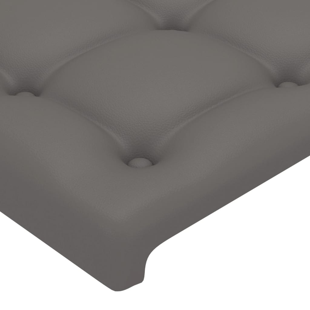vidaXL Kopfteil mit Ohren Grau 103x23x118/128 cm Kunstleder