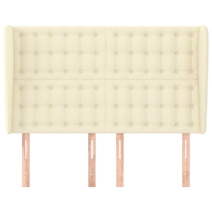 vidaXL Kopfteil mit Ohren Creme 147x23x118/128 cm Kunstleder