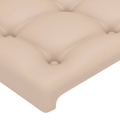 vidaXL Kopfteil mit Ohren Cappuccino-Braun 147x23x118/128cm Kunstleder