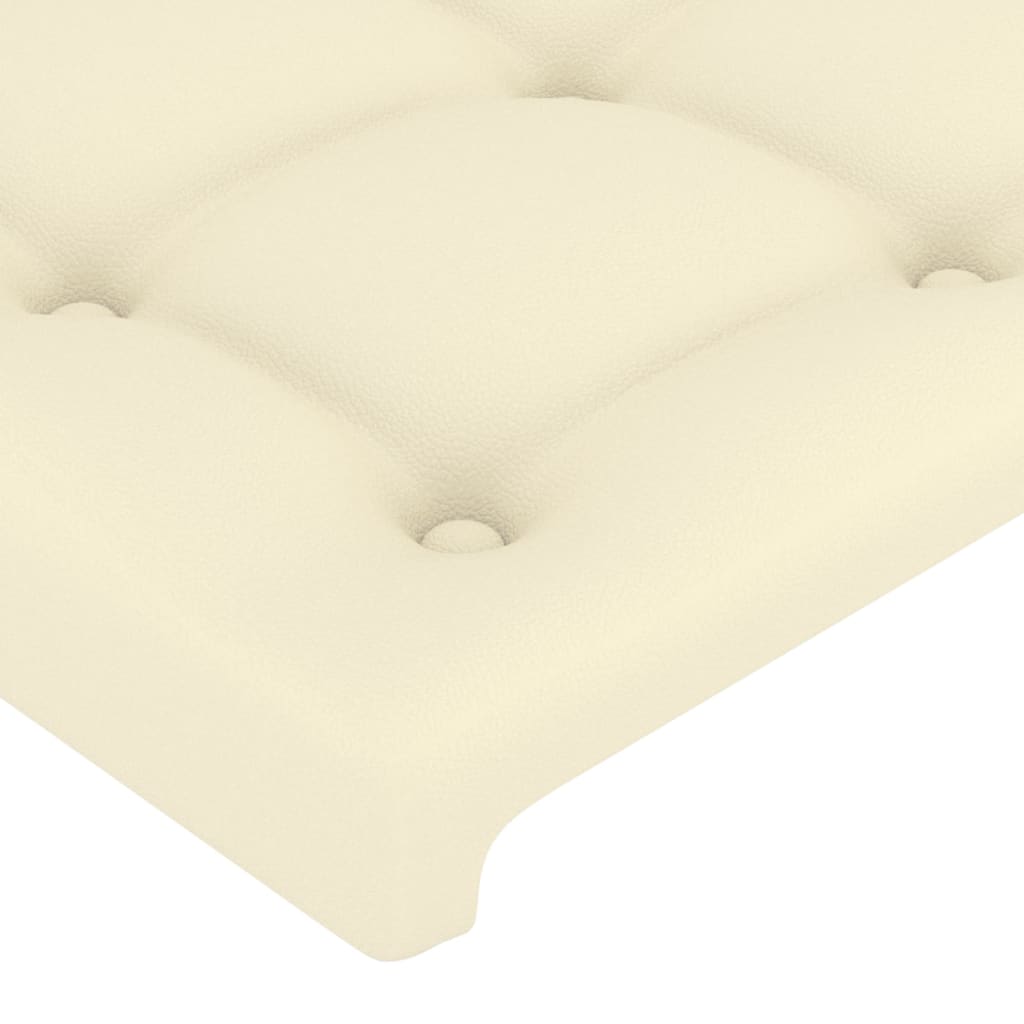 vidaXL Kopfteil mit Ohren Creme 183x23x118/128 cm Kunstleder