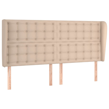 vidaXL Kopfteil mit Ohren Cappuccino-Braun 183x23x118/128cm Kunstleder