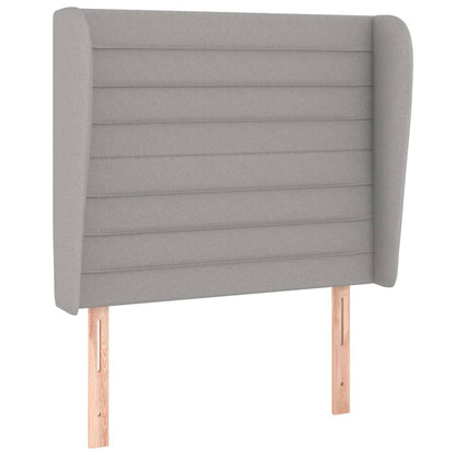 vidaXL Kopfteil mit Ohren Hellgrau 83x23x118/128 cm Stoff