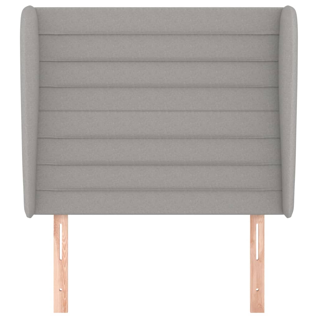 vidaXL Kopfteil mit Ohren Hellgrau 83x23x118/128 cm Stoff