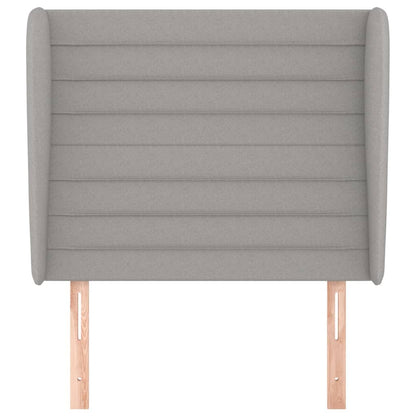 vidaXL Kopfteil mit Ohren Hellgrau 83x23x118/128 cm Stoff