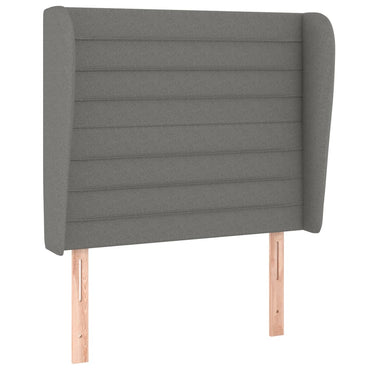 vidaXL Kopfteil mit Ohren Dunkelgrau 83x23x118/128 cm Stoff