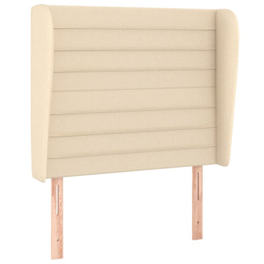 vidaXL Kopfteil mit Ohren Creme 83x23x118/128 cm Stoff