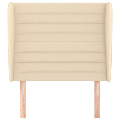 vidaXL Kopfteil mit Ohren Creme 83x23x118/128 cm Stoff