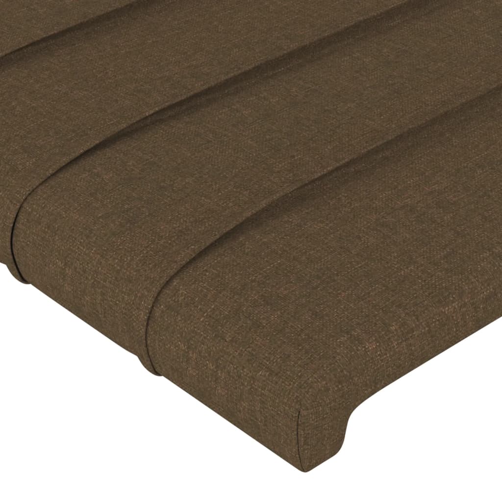 vidaXL Kopfteil mit Ohren Dunkelbraun 93x23x118/128 cm Stoff