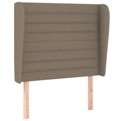 vidaXL Kopfteil mit Ohren Taupe 93x23x118/128 cm Stoff