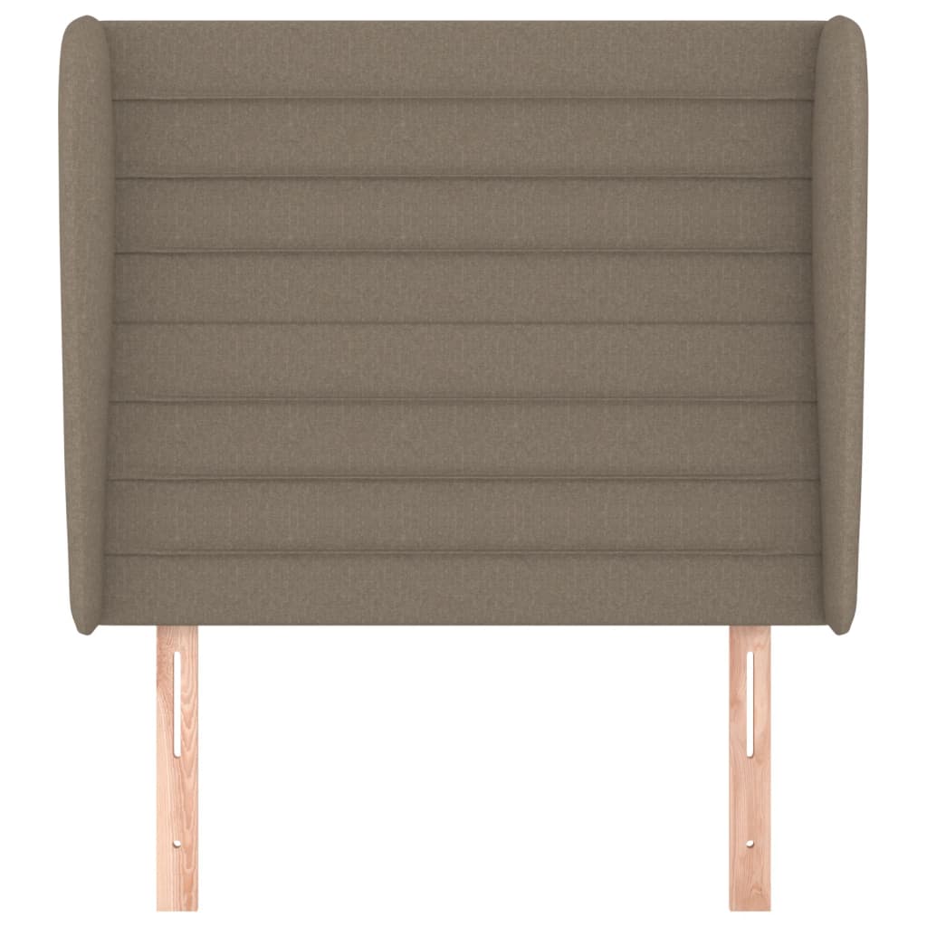 vidaXL Kopfteil mit Ohren Taupe 93x23x118/128 cm Stoff