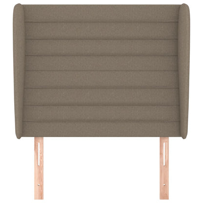 vidaXL Kopfteil mit Ohren Taupe 93x23x118/128 cm Stoff