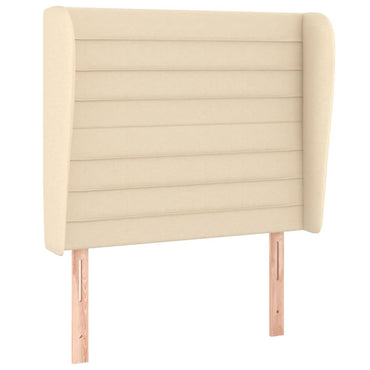 vidaXL Kopfteil mit Ohren Creme 93x23x118/128 cm Stoff