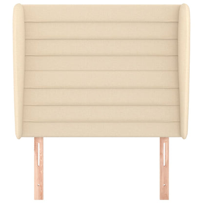 vidaXL Kopfteil mit Ohren Creme 103x23x118/128 cm Stoff