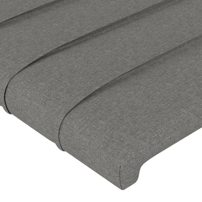 vidaXL Kopfteil mit Ohren Dunkelgrau 147x23x118/128 cm Stoff