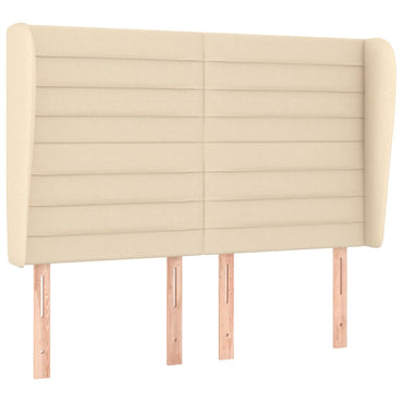 vidaXL Kopfteil mit Ohren Creme 147x23x118/128 cm Stoff