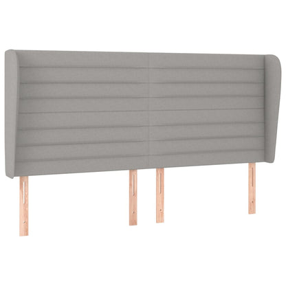 vidaXL Kopfteil mit Ohren Hellgrau 163x23x118/128 cm Stoff