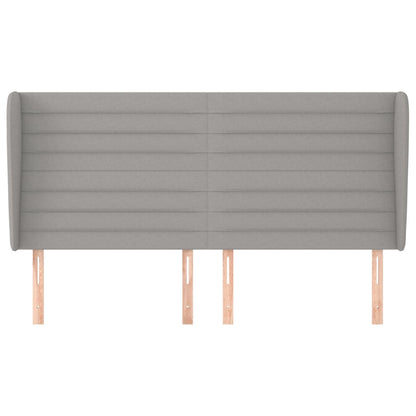 vidaXL Kopfteil mit Ohren Hellgrau 163x23x118/128 cm Stoff