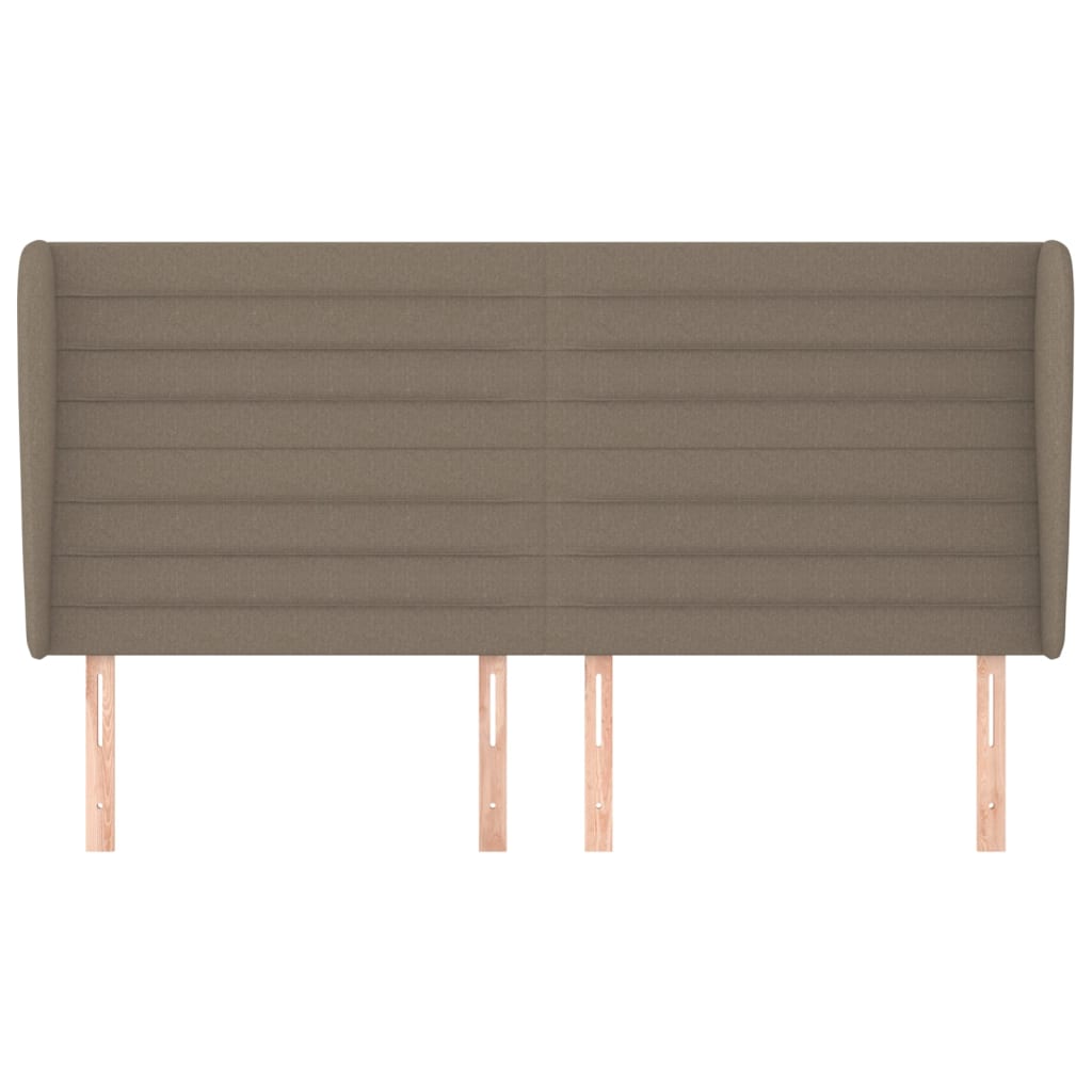 vidaXL Kopfteil mit Ohren Taupe 163x23x118/128 cm Stoff