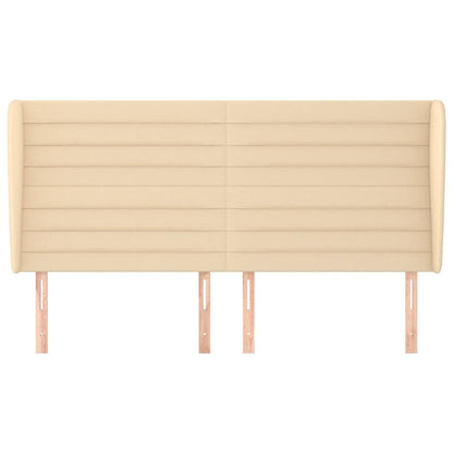 vidaXL Kopfteil mit Ohren Creme 163x23x118/128 cm Stoff