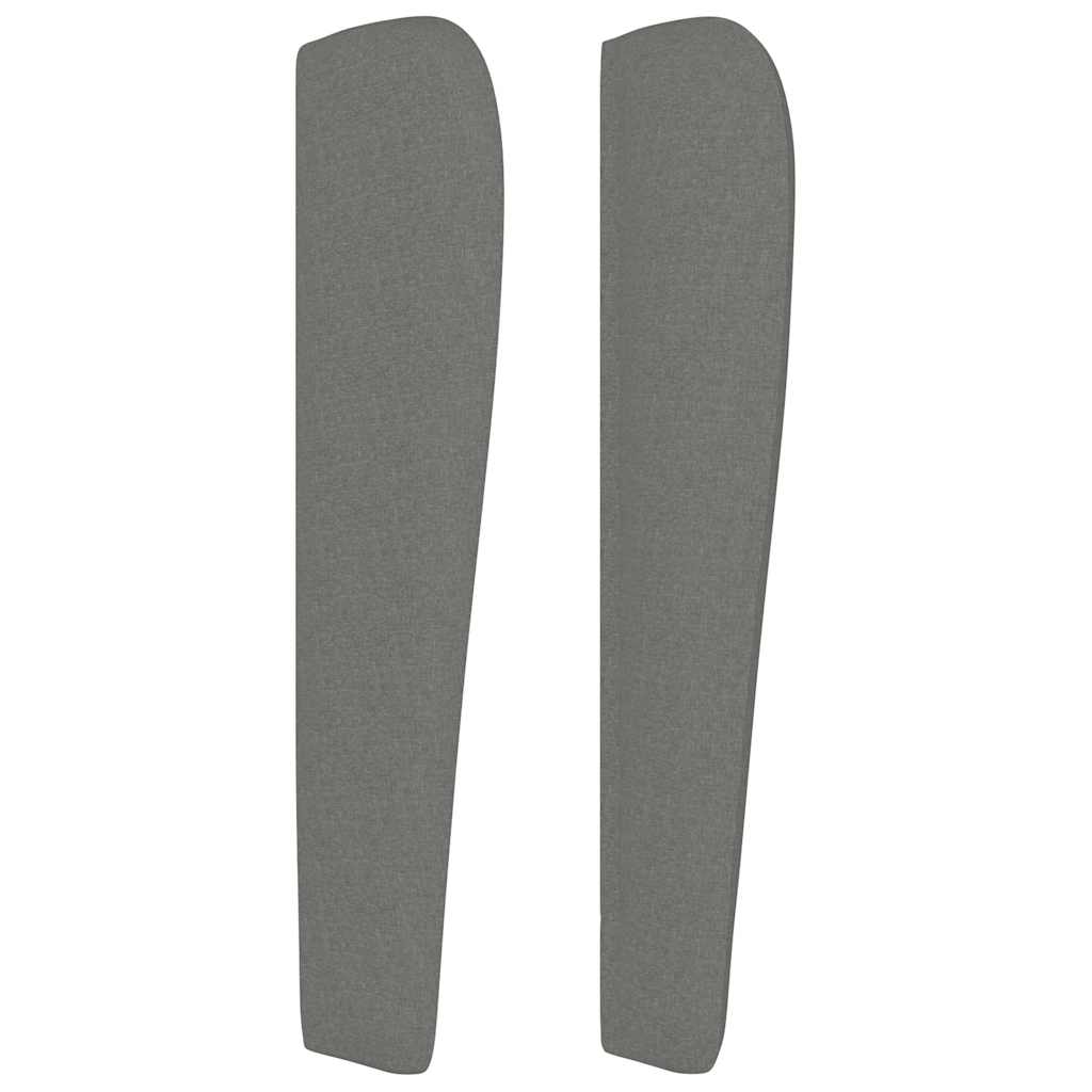 vidaXL Kopfteil mit Ohren Dunkelgrau 183x23x118/128 cm Stoff
